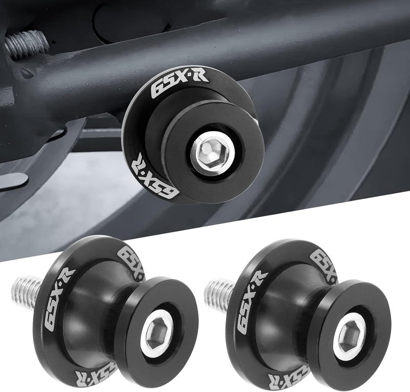 Coxotom 2Pcs Motorcycle Swing Arm Spools for Suzuki GSXR 125 250 300 600 750 1000 Aluminum (Black) - Image 2